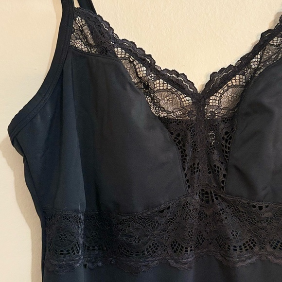 Voglio Black & Lace Shapewear Slip Dress Medium Compression - Picture 6 of 15